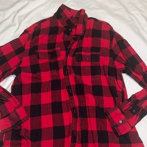 Old Navy mens button down holiday Buffalo plaid